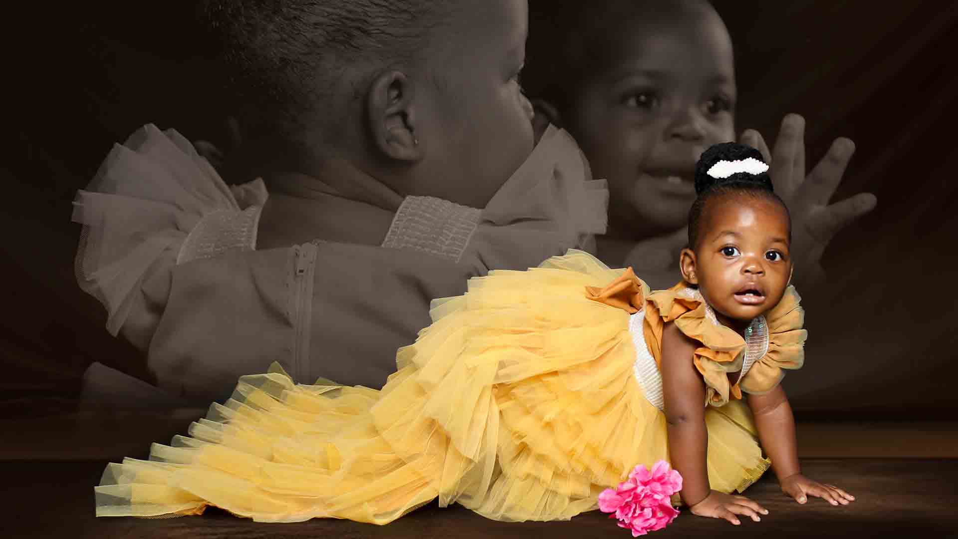 Studio portrait with professional lighting